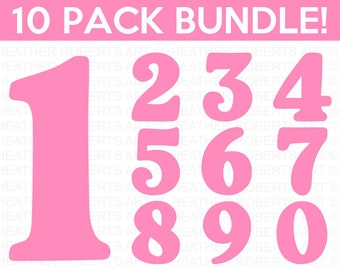 Numbers SVG Bundle, Numeral Numbers Svg, Number Monograms, Counting Numbers Svg, Number Designs Svg, Cut File Cricut, Silhouette