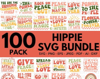 Hippie SVG Bundle, Hippie Svg, Peace Svg, Inspirational Svg ...