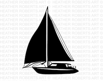 Sailboat SVG, Boat SVG, Sailboat Silhouette SVG, Black boat svg, Pirate Ship svg, Pirate Ship Captain svg, Cut File Cricut, Silhouette