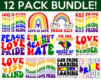 Retro LGBT Svg Bundle, LGBT Ally SVG Bundle, Gay Ally svg, Rainbow svg, Gay Pride Ally Shirt svg, Gay Parade, Cut Files for Cricut