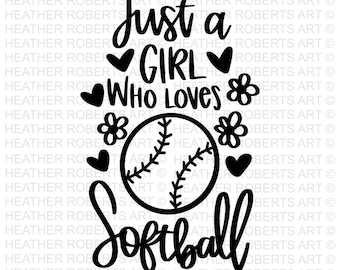 Softball Girl SVG, Softball svg, Biggest Fan, Softball fan svg, Softball shirt, svg design, Hand Letter Quotes, cut file Cricut, Silhouette