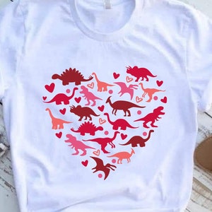 Colored Dinosaur Heart SVG, Valentine Dinosaur SVG, Dinosaur SVG, Valentine's  Day Shirts svg, Valentine Gift, Kid's Shirt, Cut File Cricut