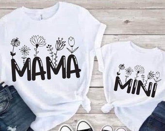 Mama and Mini SVG Bundle, Mother SVG, Blessed Mom svg, Mom Shirt, Mom Life svg, Mother's Day svg, Mom svg, Gift for Mom, Cut File Cricut