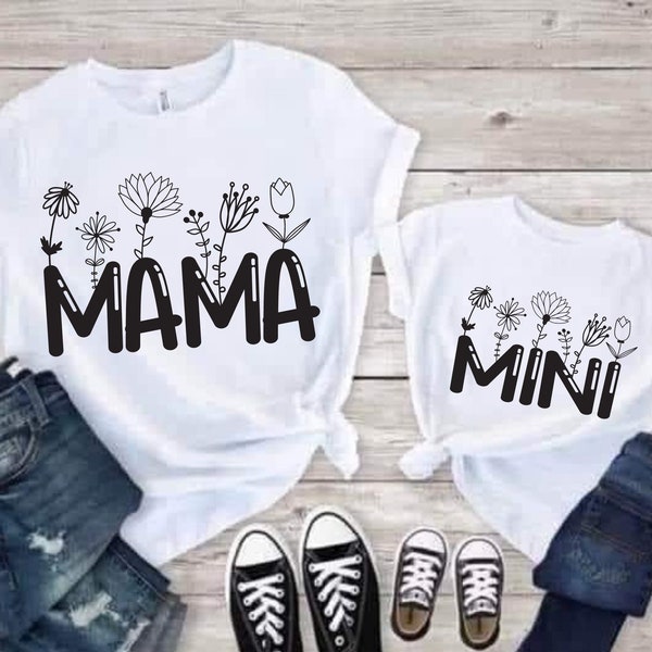 Mama and Mini SVG Bundle, Mother SVG, Blessed Mom svg, Mom Shirt, Mom Life svg, Mother's Day svg, Mom svg, Gift for Mom, Cut File Cricut