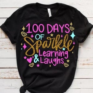 100 Days of School SVG, 100th Day of School svg, 100 Days , Sparkle svg, Learning svg, Teacher svg, School svg, School Shirt,Cut File Cricut