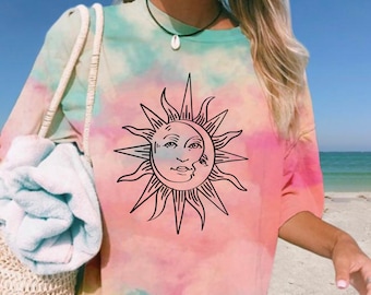 Celestial Sun & Moon SVG: Bohemian Universe Cut File (Digital Download)