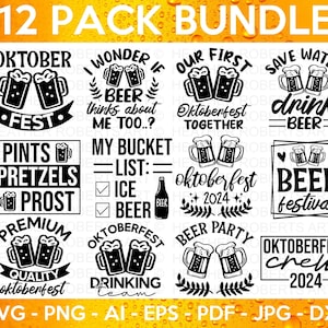 Oktoberfest Svg Bundle, Beer Svg, Beer Dad Svg, Beer Shirt Svg, Drinking Svg, Beer Quotes Svg, Alcohol Svg, Cut Files for Cricut, Silhouette