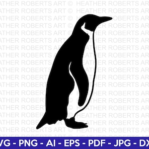 Pingüino SVG, Pingüinos, Amante de los pingüinos, Polo Norte SVG, Pájaro SVG, Pingüino Clipart, Silueta de pingüino, Archivo cortado para Cricut, Silueta