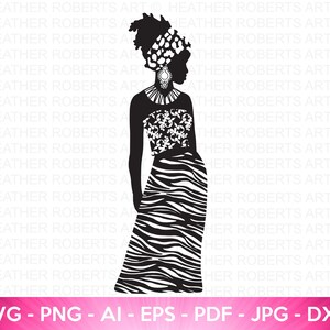 Black Girl Magic SVG: African Woman Silhouette, Cut File (Digital Download)