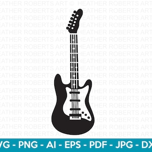 Electric Guitar SVG, Acoustic Guitar SVG, Guitar Clipart, Music svg, Music Lovers svg, Shirt for Musicians svg, Cut File for Cricut