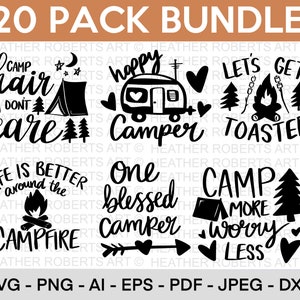 Camping SVG Bundle, Camping Hoodie SVG, Camping Life svg, Happy Camper svg, Camping Shirt svg, Hiking svg, Cut Files for Cricut, Silhouette