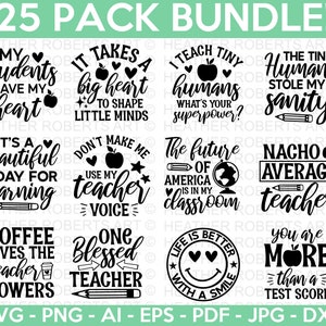 Lehrer SVG Bundle, Lehrer SVG, Schule SVG, Lehren SVG, Zurück zu Schule SVG, Lehrer Geschenk svg, Lehrer-Shirt svg, Schnittdateien für Cricut