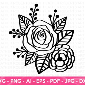 Flor De Rosa SVG Decoraci n Floral SVG Rosa Svg Flores SVG Ramo De Flor De Rosa SVG Decoraci n Floral SVG Rosa Svg Flores SVG Ramo De