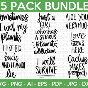 Pflanze SVG Bundle, lustige Pflanze Zitat SVG, Garten Zitat SVG, Gärtner Bundle, Mom Life svg, Garten lustiges Zitat, Cut File Cricut, Silhouette
