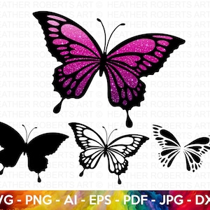 Borboleta em camadas SVG, Borboleta SVG, Silhueta de borboleta, Borboleta monarca, Clipart de borboleta, Cricut Cutfile