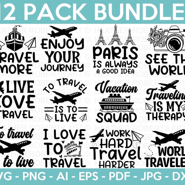 Travel SVG Bundle, Urlaub SVG, Familien SVG, Family Trip svg, Traveler svg, Traveler svg, Adventure svg, Cut File Cricut