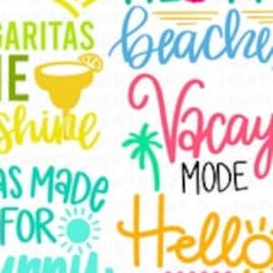 Paquete SVG de verano, SVG de playa, SVG de vida en la playa, camisa de verano svg, camisa de playa svg, Beach Babe svg, cita de verano, archivos de corte Cricut, silueta
