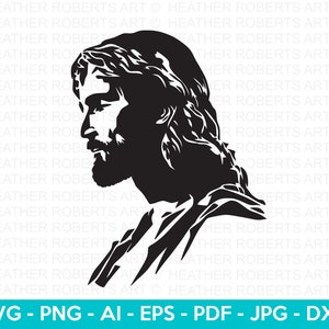 Jesus Christ SVG, Jesus Christ Crucifix SVG, Jesus Christ Silhouette SVG, Religious Symbol svg, Jesus, Faith, Cricut Cut Files, Silhouette