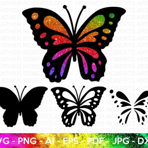 Layered Butterfly SVG, Butterfly SVG, Butterfly Silhouette, Monarch Butterfly, Butterfly Clipart, Cricut Cutfile