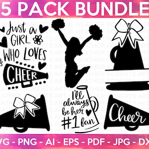 Cheer BIG SVG-bundel, cheerleading SVG, cheer svg, megafoon svg, cheer team svg, cheerleader meisje svg, cheer moeder svg, gesneden bestand cricut, png