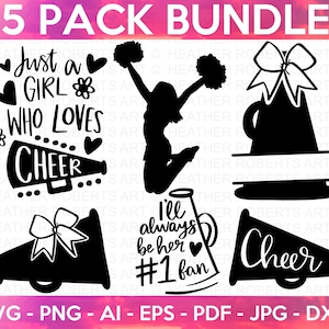 Cheer BIG SVG Bundle, Cheerleading SVG, Cheer svg, Megaphone svg, cheer team svg, cheerleader girl svg, cheer mom svg, cut file cricut, png