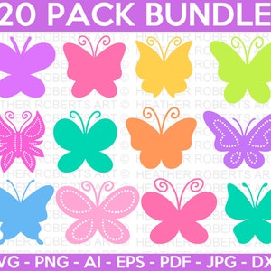 Bundle SVG papillon, Svg papillon, Doodle papillon Svg, svg papillon monarque, cliparts papillon, fichier de coupe Cricut, Silhouette