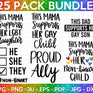 Gay Pride Verbündeter SVG-Bundle, LGBT Verbündeter SVG-Bundle, Gay Verbündeter svg, Regenbogen svg, Gay Pride Verbündeter Shirt svg, Gay Parade Outfit, Schnittdateien für Cricut