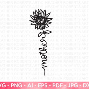 Mutter SVG, Sonnenblume SVG, gesegnete Mutter svg, Mom Shirt svg, Mom Life svg, Muttertags svg, Mom svg, Geschenk für Mom, Cut File Cricut, Silhouette