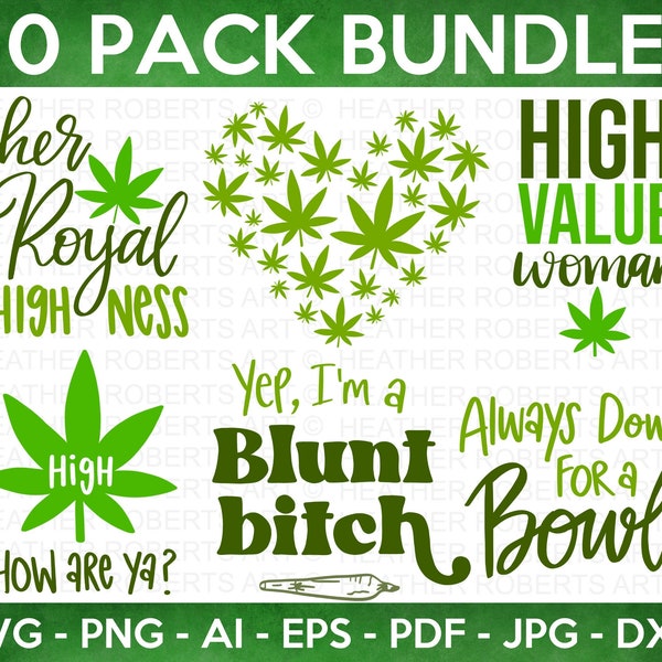 Weed SVG Bundle, Marijuana SVG Bundle, Cannabis svg, Smoke weed svg, High svg, Rolling tray svg, Blunt svg, Cut File Cricut, Silhouette