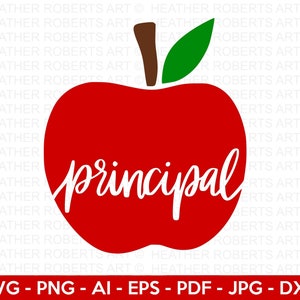 Dyrektor SVG, Dyrektor szkoły SVG, Apple SVG, Powrót do szkoły SVG, Koszulka dyrektora SVG, Prezent dla dyrektora SVG, Pliki Cricut Cut, Sylwetka