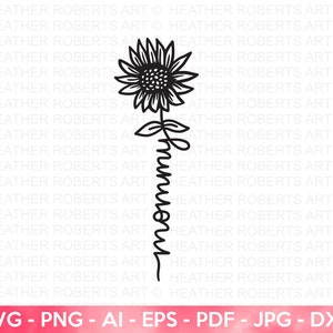 Mama SVG, zonnebloem SVG, gezegende moeder svg, moeder shirt svg, moeder leven svg, Moederdag svg, moeder svg, cadeau voor moeder, gesneden bestand Cricut, silhouet