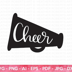 Cheer SVG, Megaphone SVG, Cheerleading Mom SVG, cheer team svg, cheerleader girl svg, cheer mom svg, Cheer svg, Cheer shirt, cut file cricut