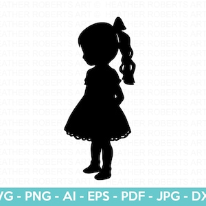 Kleines Mädchen SVG, Prinzessin SVG, kleine Mädchen Silhouette, Prinzessin Silhouette svg, kleine Mädchen-Shirt svg, Prinzessin Shirt svg, Cut File für Cricut
