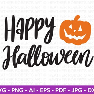 Happy Halloween SVG: Pumpkin Cut File (Digital Download)