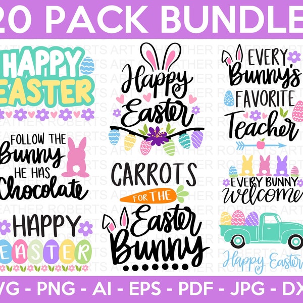 Easter SVG Bundle, Happy Easter SVG, Easter Bunny SVG, Easter Hunting Squad svg, Easter Shirts, Easter for Kids, Cut File Cricut, Silhouette