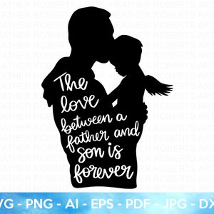 Padre e figlio SVG, Ali d'angelo SVG, Perdita infantile Svg, Piccolo angelo SVG, Citazioni di padre e figlia, Citazione scritta a mano, File tagliati per Cricut