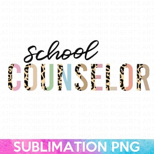 Schoolbegeleider png: sublimatieontwerp met luipaardprint (digitale download)