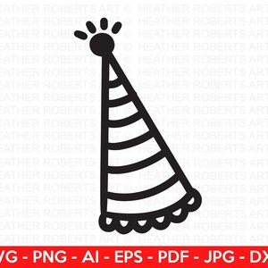 Geburtstagshut SVG, alles Gute zum Geburtstag SVG, Geburtstag SVG, Geburtstagskind svg, Geburtstagsdeko svg, Partyhut svg, handgezeichnete svg, Cricut Cut Dateien