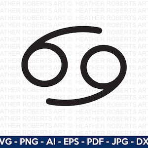 Kanker teken SVG, kanker dierenriem Svg, sterrenbeelden SVG, astrologie tekens svg, dierenriem symbolen svg, sterrenbeeld tekens svg, gesneden bestand Cricut