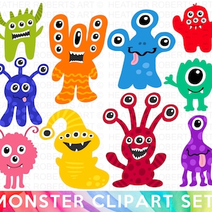 Monster Clipart, Monster PNG, süßes Monster PNG, Monster Party Zeichen, Sublimation, Monsterparty, Monster Sublimation, Instant Download