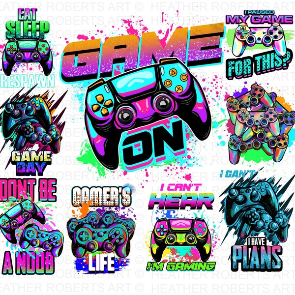 Gamer Sublimation Bundle, Gamer Shirt PNG, Video Games PNG, Game Controller png, Game Day png, Funny gamer png, Play Station png,Sublimation