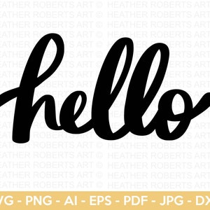 Hallo SVG, Hallo Gruß SVG, Haustürschild SVG, Hallo Türschild svg, Willkommensschild svg, Handbeschriftetes Design svg, Cricut Cut Files