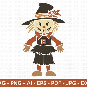 Scarecrow SVG, Cute Scarecrow svg, Halloween SVG, Scarecrow Shirt svg, Scary svg, Cut Files Cricut, Silhouette