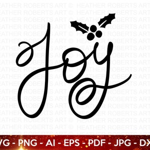 Alegría SVG, Adorno SVG, Signo de Navidad svg, Muérdago svg, Invierno SVG, Navidad svg, Vacaciones svg, Diseño de Navidad svg, Archivo de corte Cricut
