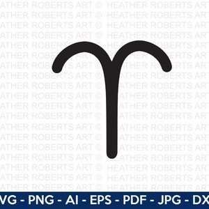 Ram teken SVG, Ram sterrenbeeld Svg, sterrenbeelden SVG, astrologie tekens svg, dierenriem symbolen svg, sterrenbeeld tekens svg, gesneden bestand Cricut