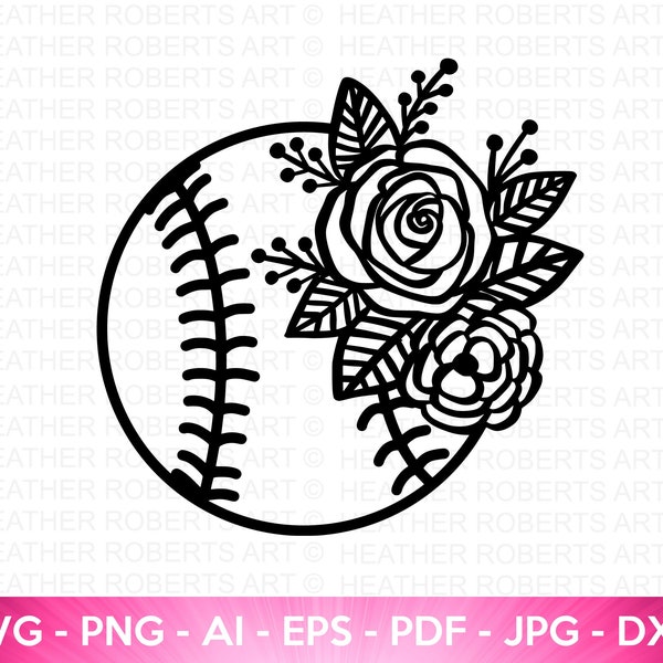 Floral Softball SVG, Softball SVG, Softball Player SVG, Softball Shirt svg, Softball Quotes svg, sports svg, Cut File For Cricut, Silhouette