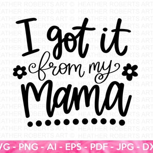 Eu peguei da minha mãe SVG, camisa infantil do dia das mães SVG, camisa infantil, svg do dia das mães, camisa infantil, macacão SVG, arquivo de corte Cricut, silhueta