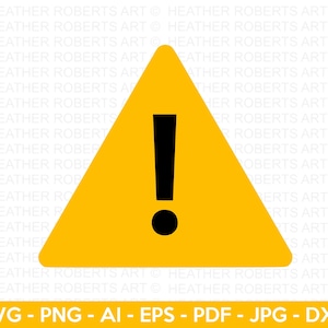 Opbrengst teken SVG, waarschuwingsbord SVG, verkeersborden svg, veiligheidsborden svg, uitroepteken svg, veiligheid, gesneden bestand Cricut, silhouet