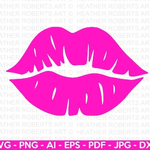 Labios SVG, Kiss Mark SVG, Kiss SVG, Imágenes prediseñadas de labios, Labios svg, Parte del cuerpo svg, Mujer svg, Amor svg, Cortar archivo Cricut, Silueta