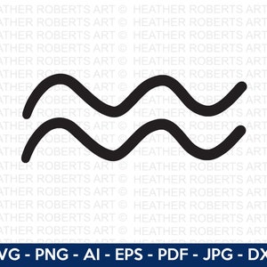 Aquarius Sign SVG, Aquarius Zodiac Svg, Zodiac Signs SVG, Astrology Signs svg, Zodiac Symbols svg, Constellation Signs svg, Cut File Cricut